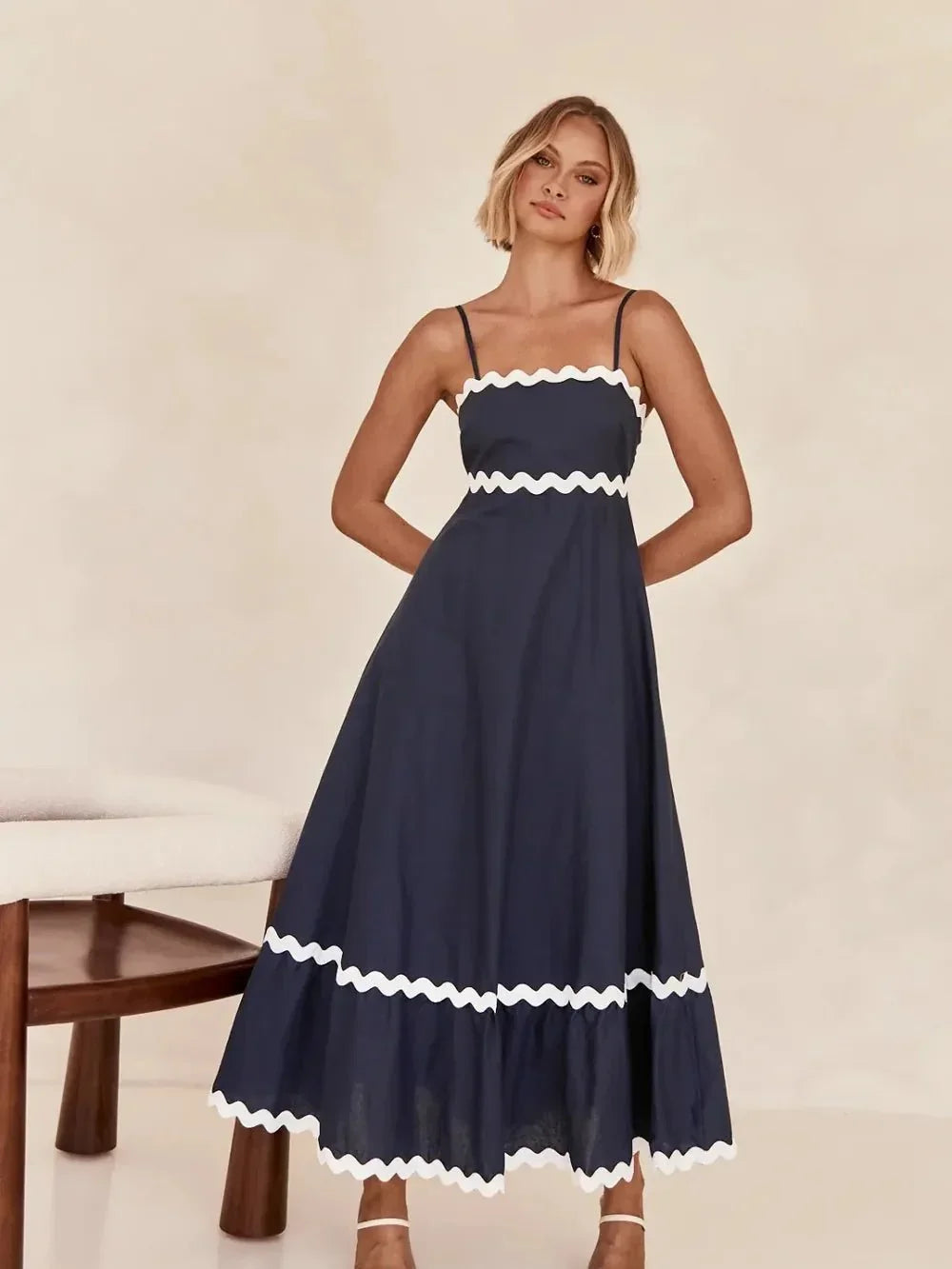 Spaghetti Strap Maxi Dress - VILLA FASHION